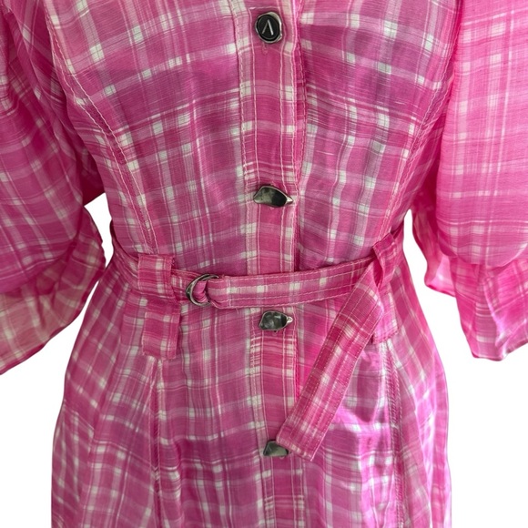 Aje Bungalow Pleated Puff Sleeve dress SZ Medium - Picture 7 of 8